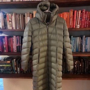 Gray Patagonia parka.